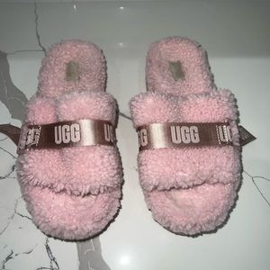 UGG Fluffita Pink Cloud Platform Slide Sandals